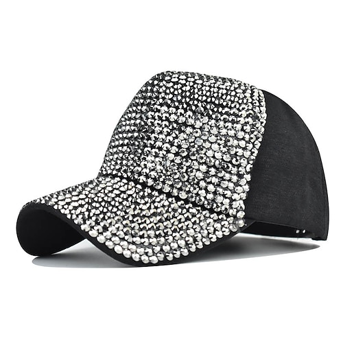 

1 stk sommer dame baseball cap vill vår og høst rhinestone caps mote personlighet street highlights hip-hop hatter