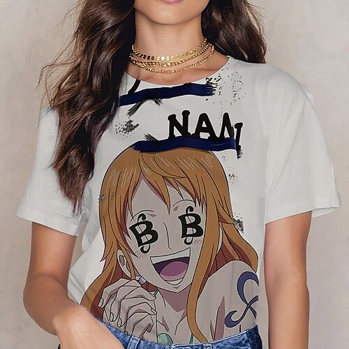 

Inspired by One Piece Nami T-shirt Anime 100% Polyester Anime 3D Harajuku Graphic T-shirt For Men's / Women's / Couple's