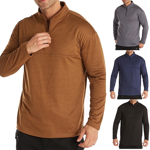 

Men's Hiking Tee shirt Tee Tshirt Top Outdoor Breathable Quick Dry Lightweight Summer Black Grey khaki Climbing Beach Camping / Hiking / Caving