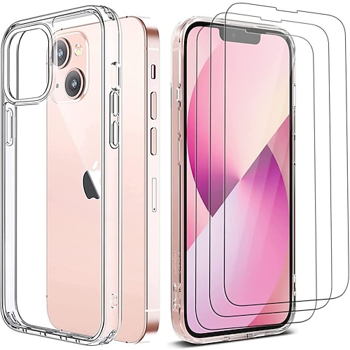 

[3 Pack] Phone Screen Protector For Apple iPhone 14 Pro Max 14 Plus 13 12 11 Pro Max Mini SE Tempered Glass High Definition (HD) Scratch Proof Anti-Fingerprint Phone Accessory