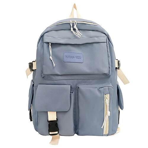 

School Backpack Bookbag Solid Color for Student Boys Girls Water Resistant Wear-Resistant Breathable Oxford Cloth School Bag Back Pack Satchel 21.19 inch