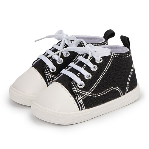 

Boys Girls' Flats School Shoes Canvas Cosplay School Shoes Little Kids(4-7ys) Daily Festival Indoor Outdoor Play Lace-up White Black Rosy Pink Fall Winter