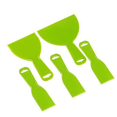 

5-piece Set Of 2 Inch 4 Inch 6 Inch Plastic Putty Knife Set Plastic Scraper Clean Wallpaper Scraper