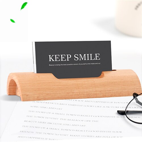 

Solid Wood Business Card Box Creative Fashion Wooden Business Card Holder Office Desktop Exhibition Business Card Storage Box