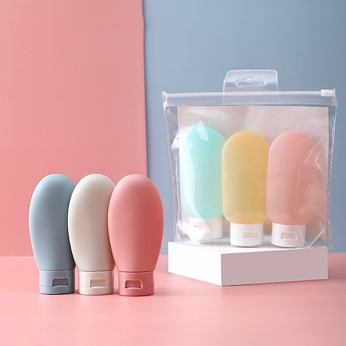 

6Pcs Travel Dispenser Set Portable Shampoo Bottle Flip Squeeze Lotion Bottle 60ml Flocking Bottle