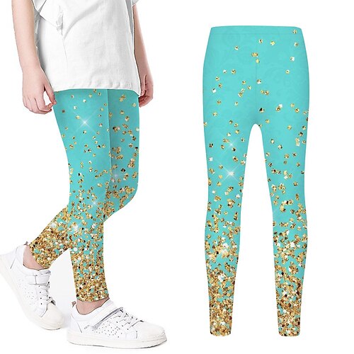 

Kids Girls' Pants Graphic Active Outdoor 3-12 Years Spring Black Blue