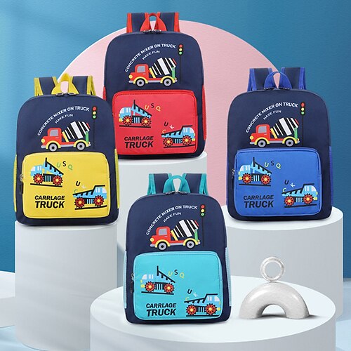 

Cartoon Kawii School Backpack Bookbag for Student Kids Multi-function Wear-Resistant Water Resistant Polyester Nylon School Bag Satchel 15 inch