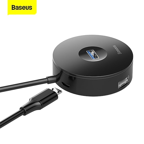 

BASEUS USB 3.0 Hubs 4 Ports 4-in-1 High Speed USB Hub with USB2.03 USB3.01 Power Delivery For Laptop PC Tablet