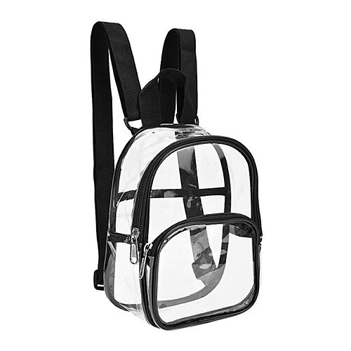 

Kid's Unisex School Bag Bookbag Clear Backpacks PVC Zipper Metallic Daily Office & Career Clear
