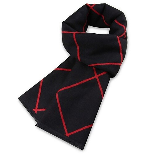 

Women's Scarves Office Daily Wear Vacation Plaid / Striped / Chevron / Round 100% Acrylic Scarves 1 PCS