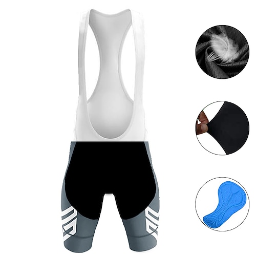 

21Grams Men's Cycling Bib Shorts Bike Bib Shorts Bottoms Mountain Bike MTB Road Bike Cycling Sports 3D Pad Cycling Breathable Quick Dry Grey Polyester Spandex Clothing Apparel Bike Wear / Stretchy