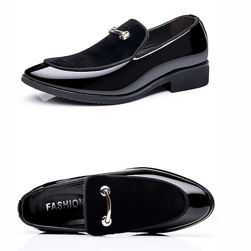 

Hombre Zapatos de taco bajo y Slip-On Mocasines de Confort Clásico Británico Boda Diario PU Negro Azul Piscina Invierno Otoño