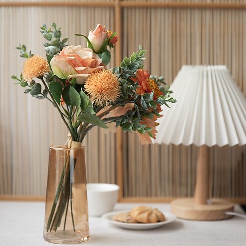 

Artificial Roses Mix Flowers Home Decorations Wedding Bridal Flowers Bouquet Party Decorative Plants Flowers Display