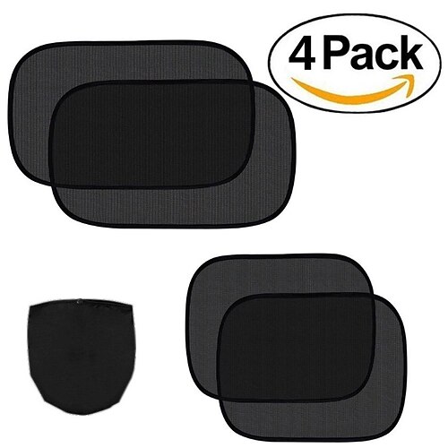 

StarFire 4pcs Universal Car Window Cover Sunshade Sun Shade Curtain UV Protection Shield Pair Visor Car Sun Shade Cover Car Parasol Truck