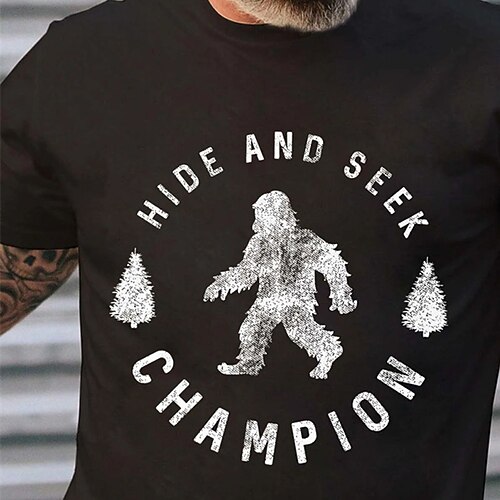 

Men's T shirt Tee Hot Stamping Letter Round Neck Street Casual Print Short Sleeve Tops Casual Fashion Comfortable Black Blue Gray / Summer / Summer / Beach