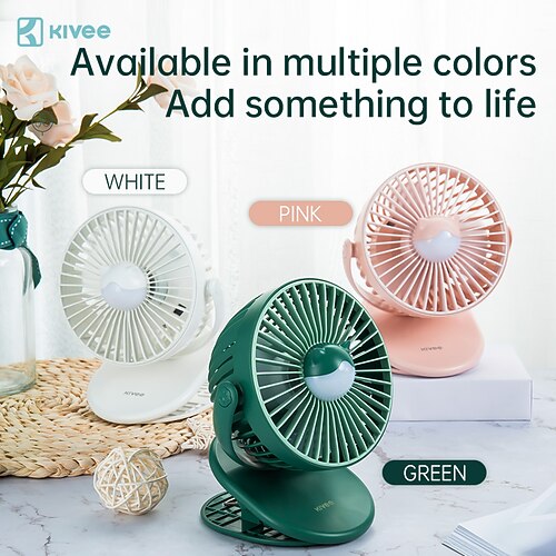 

Portable Mini Clip Fan DC 5V Rechargeable Silent Small USB Cooling Fan Baby Stroller Home Office Table Clamp Clip on Electricfan