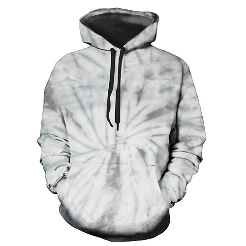 

Men's Unisex Pullover Hoodie Sweatshirt Tie Dye Graphic Prints Print Daily Sports 3D Print Designer Casual Hoodies Sweatshirts Gray