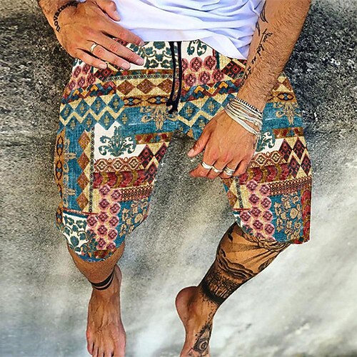 

Men's Swim Trunks Swim Shorts Quick Dry Board Shorts Bathing Suit with Pockets Drawstring Swimming Surfing Beach Water Sports Printed Summer