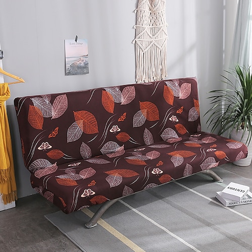 

Armless Futon Slipcover Folding Sofa Cover Stretch Elastic Washable 3 Seat Futon Sofa Bed Couch Furniture Protector for Living Room Kids Pets