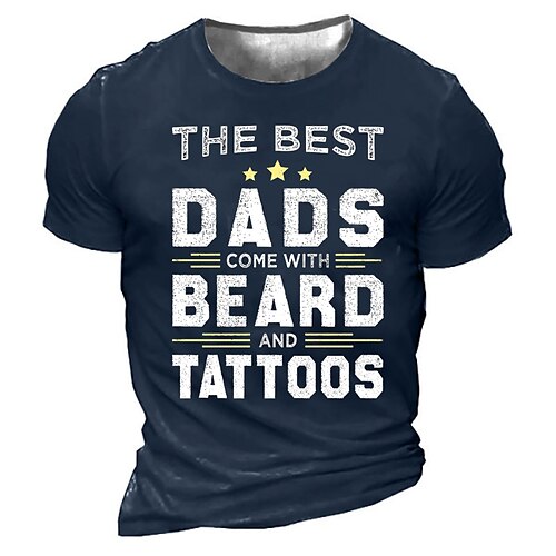 

Men's Unisex T shirt Tee Graphic Letter Crew Neck Blue Black 3D Print Outdoor Street Short Sleeve Print Clothing Apparel Vintage Sports Designer Casual / Summer / Summer