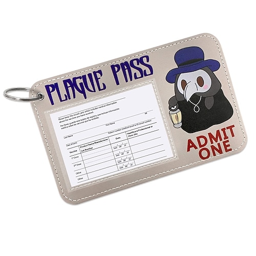 

4 X 3 Cute Card Protector Cartoon Leather ID Card Holder Name Tags Badge Card Holders Funny Card Protector with Transparent Window