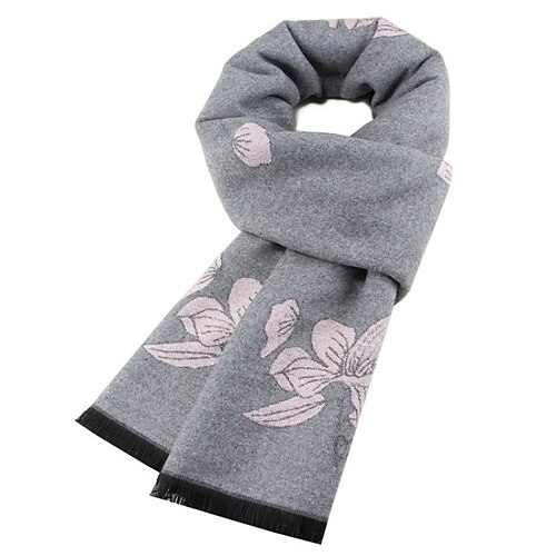 

Women's Scarves Office Daily Wear Vacation Flower / Plants Polyester / Polyamide Scarves 1 PCS