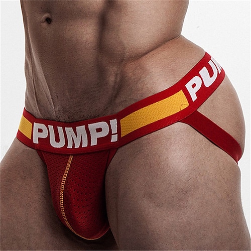 

Men's Basic Panties G-string Underwear 1 PC Underwear Fashion Simple Sexy Print Letter Cotton Mid Waist Touch of Sensation Comfort Lake blue Blue Red M L XL