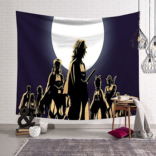 

Demon Slayer Anime Wall Tapestry Art Decor Blanket Curtain Hanging Home Bedroom Living Room Decoration Polyester