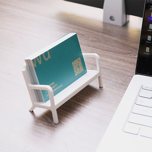 

Object Stacking Design Creative Sofa Shape Business Card Holder Desktop Storage Business Card Base Office Supplies