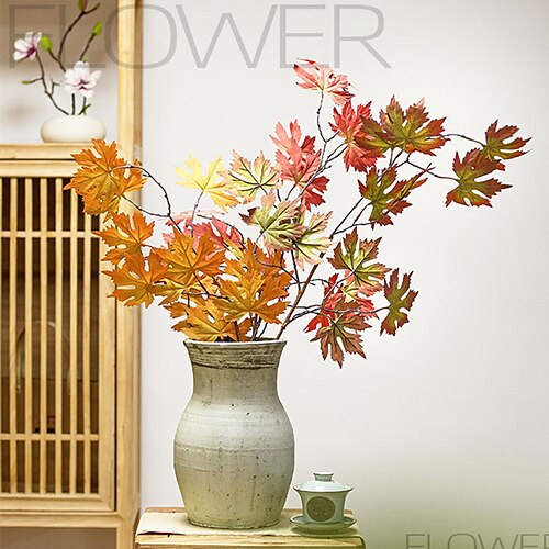 

1Pc Artificial Maple Leaves Home Decorations Artificial Plants Display