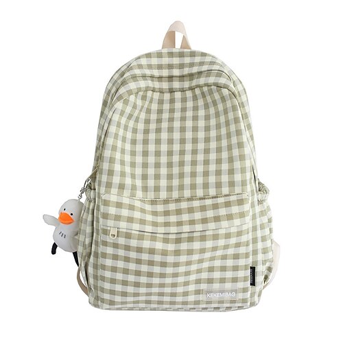 

School Backpack Bookbag Lattice for Student Boys Girls Water Resistant Wear-Resistant Breathable Polyester School Bag Back Pack Satchel 20.87 inch