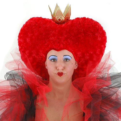 

Alice in Wonderland Queen of Hearts Plush Wig & Crown Accessory