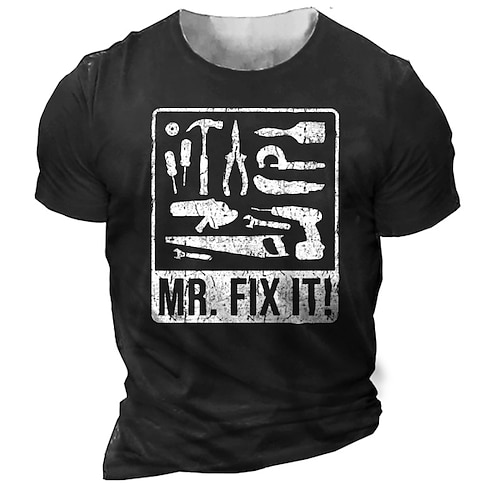 

Men's Unisex T shirt Tee 3D Print Graphic Prints Letter Crew Neck Street Daily Print Short Sleeve Tops Designer Casual Vintage Big and Tall Black Army Green Navy Blue / Summer