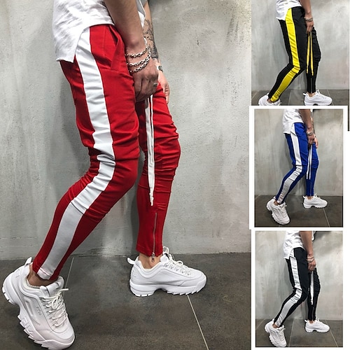 

Men's Sweatpants Pocket Cotton Color Block Sport Athleisure Bottoms Breathable Soft Comfortable Everyday Use Street Casual Athleisure Daily Outdoor