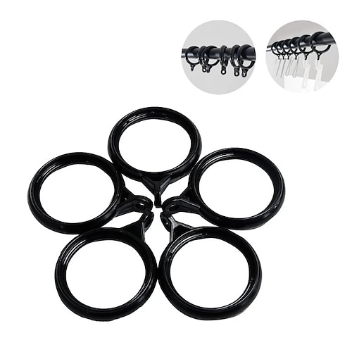 

Drapery Curtain Rings Internal Diameter 35/42mm Sliding Eyelet Rings Nanoscale Silencing Curtain Rings Black/White