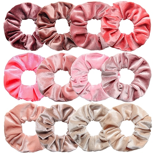 

12 Pcs Velvet Scrunchies Hair Scrunchies Velvet Elastic Hair Bands Scrunchy Hair Ties Ropes Scrunchie for Women or Girls Hair Accessories