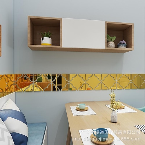 

3D Acrylic Strip Wallpaper Border Waistline Peel and Stick Self Adhesive PVC/Vinyl Modern Wall Decal for Room 1PC Multiple Size