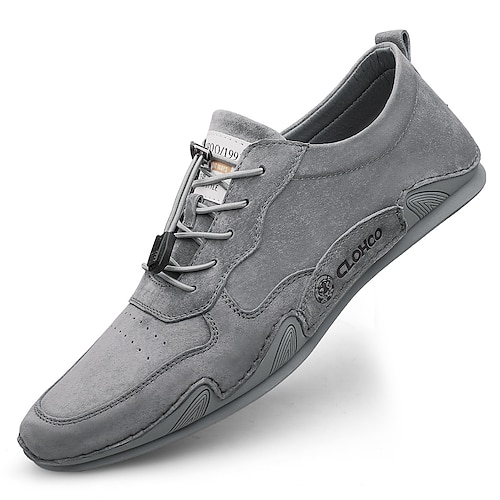 

Men's Oxfords Casual Classic Daily Office Career PU Khaki Gray Spring Summer