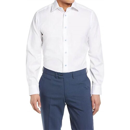 

Men's Dress Shirt Oil Painting Turndown Light Pink Beige Light Blue White Wedding Work Long Sleeve Button-Down Clothing Apparel Fashion Business Formal Comfortable