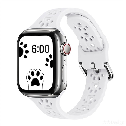 

1PC Smart Watch Band Compatible with Apple iWatch Series 8 7 6 5 4 3 2 1 SE Sport Band for iWatch Smartwatch Strap Wristband Silicone Waterproof Adjustable Breathable