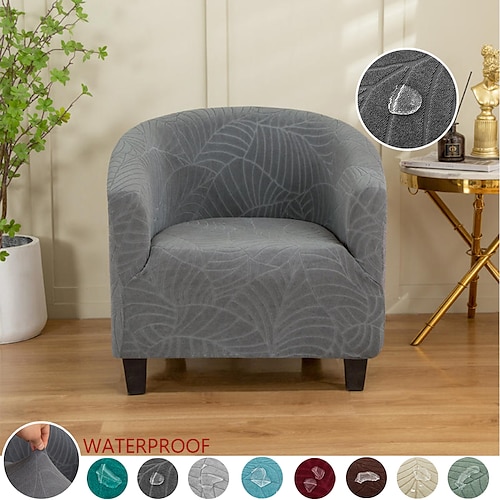 

Water Proof Quality Jacquard Club Bath Tub Armchairs Chair Covers Stretch Sofa Slipcover Removable Sofa Couch Cover Bar Counter Solid Color