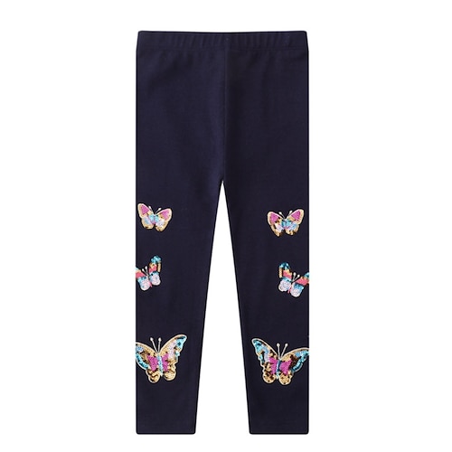 

Kids Girls' Pants Animal Basic Casual Cotton 2-8 Years Fall Black