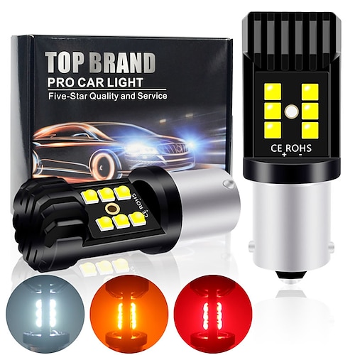 

2PC P21W Led Ba15s 1156 Signal Lamp 1157 Led Bay15d P21/5w Bulb NEW 3030SMD 12LED Canbus Turn Brake Backup Light 12V