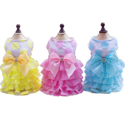 

Dresses for Dogs Dog Dress Cute Pet Clothing, Printed Princess Skirt Pet Dog Lace Cake Camisole Tutu Dress Tutu Dog Dress for Puppy Dogs and Cats on Christmas Wedding Holiday New Year