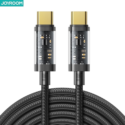 

Joyroom USB C to USB C Cable Charging cable Fast Charging High Data Transfer 5 A 6.6ft 3.9ft PVC(PolyVinyl Chloride) Nylon For Macbook iPad Samsung Phone Accessory