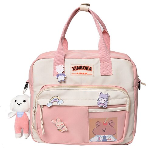 

School Backpack Bookbag Cartoon Kawii for Student Boys Girls Water Resistant Wear-Resistant Breathable Nylon School Bag Back Pack Satchel 16.43 inch