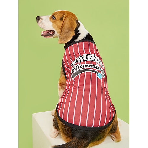 

Perros Gatos Chaleco Rayas Ocasional / deportivo Casual / Diario Ropa para Perro Ropa para cachorros Trajes De Perro Cómodo Rojo Negro Disfraz para perro niña y niño Poliéster S M L XL 2XL 3XL