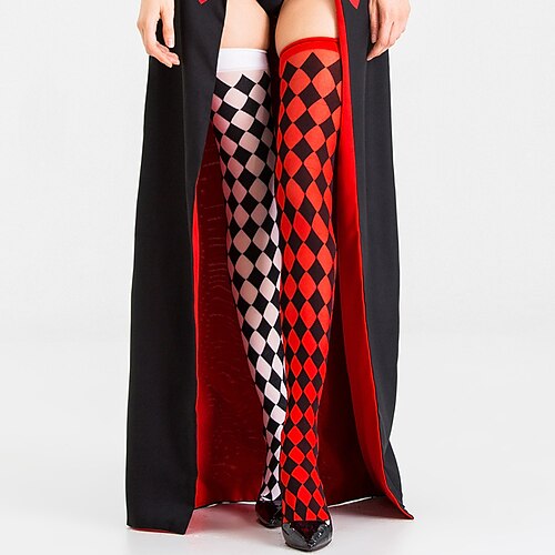 

Fairytale The Red Queen Evil Queen Socks / Long Stockings Women's Movie Cosplay Sweet Red Socks Halloween Masquerade Polyester