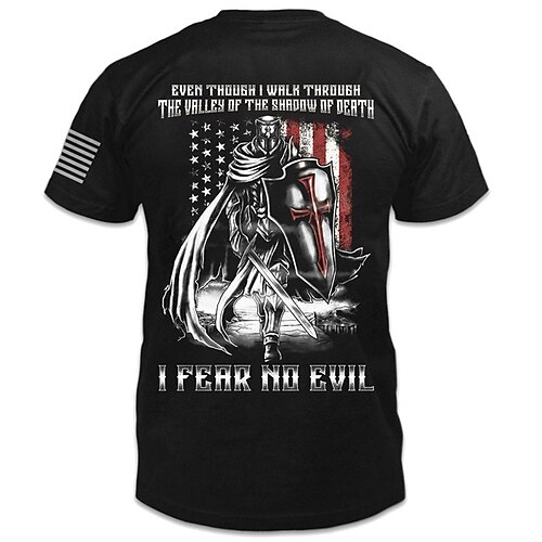 

Men's Unisex T shirt Tee 3D Print Graphic Prints Soldier Letter Crew Neck Street Daily Print Short Sleeve Tops Designer Casual Vintage Big and Tall Black / Summer