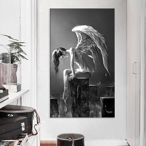 

1 Panel People Prints Posters/Picture Lost Angel Modern Wall Art Wall Hanging Gift Home Decoration Rolled Canvas No Frame Unframed Unstretched Multiple Size